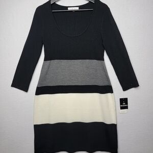 NWT Sanda Darren Color Block Sweater Dress SIZE L